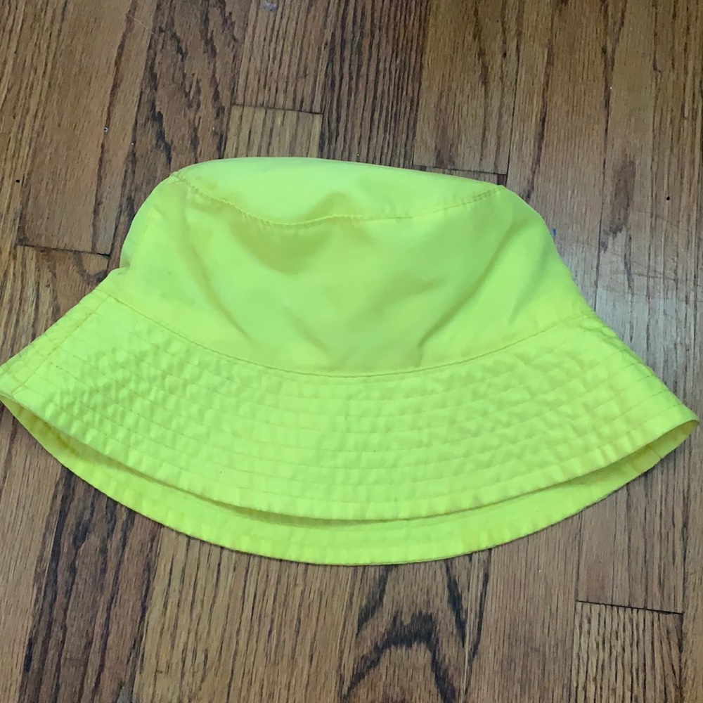 Neon yellow bucket hat